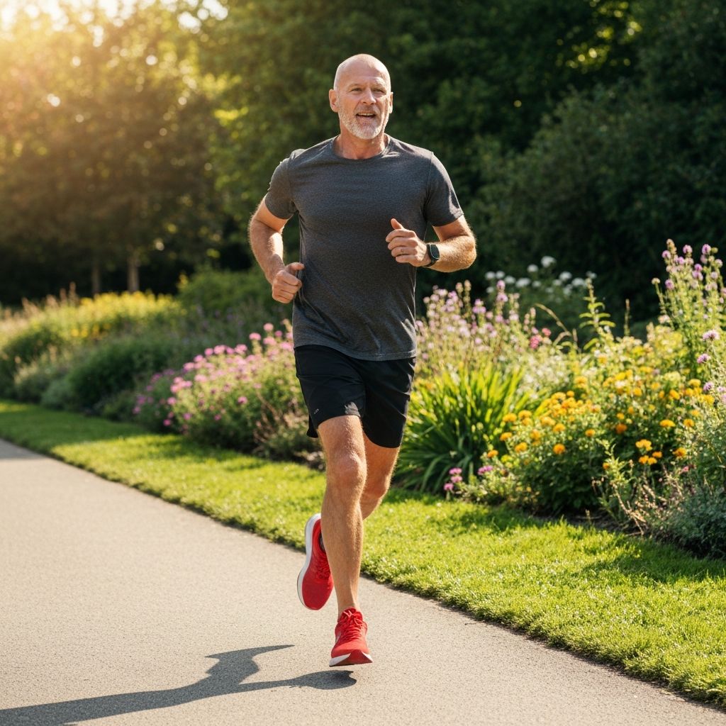 Active man during daily activities