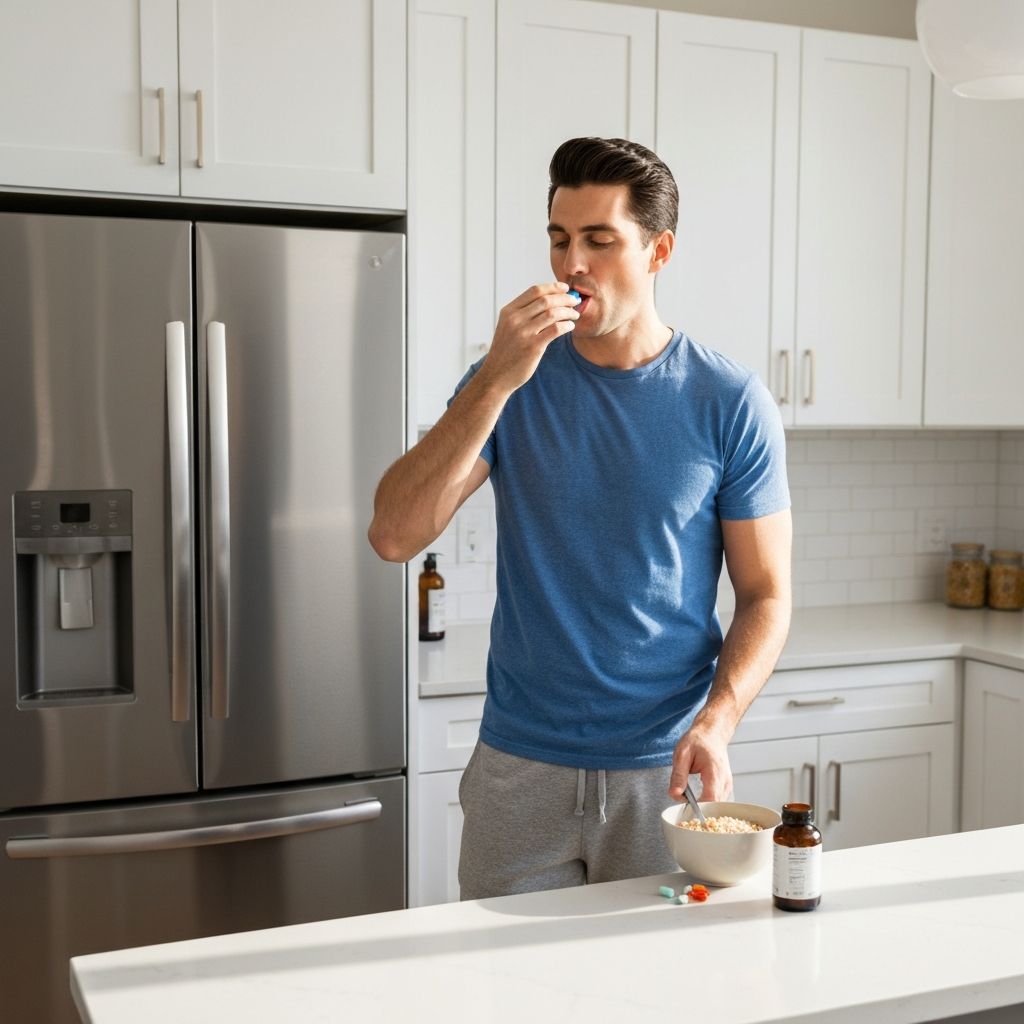 Morning routine with supplements